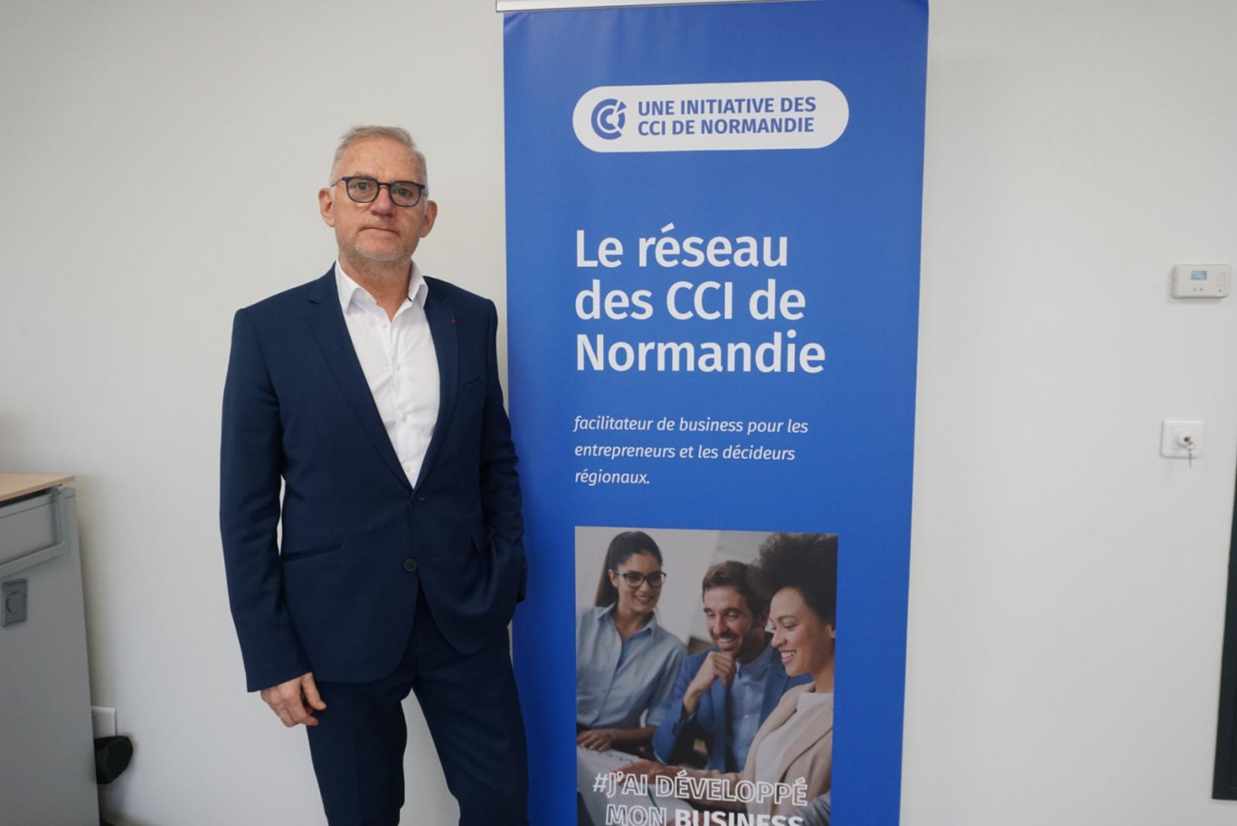 Gilles Treuil est le président des CCI de Normandie.  (© Gazette Normandie / Chl.G.)
